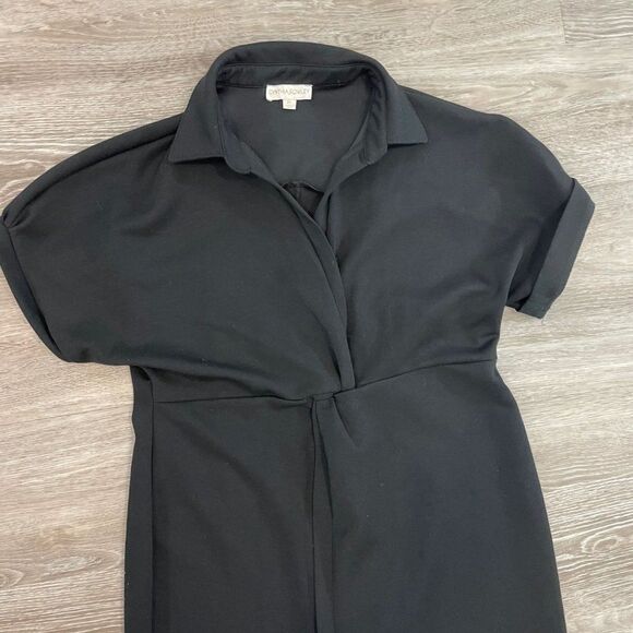 Cynthia Rowley Black Midi Dress Slim Fit Pencil Buisness Dress XL Stretchy - Picture 7 of 13